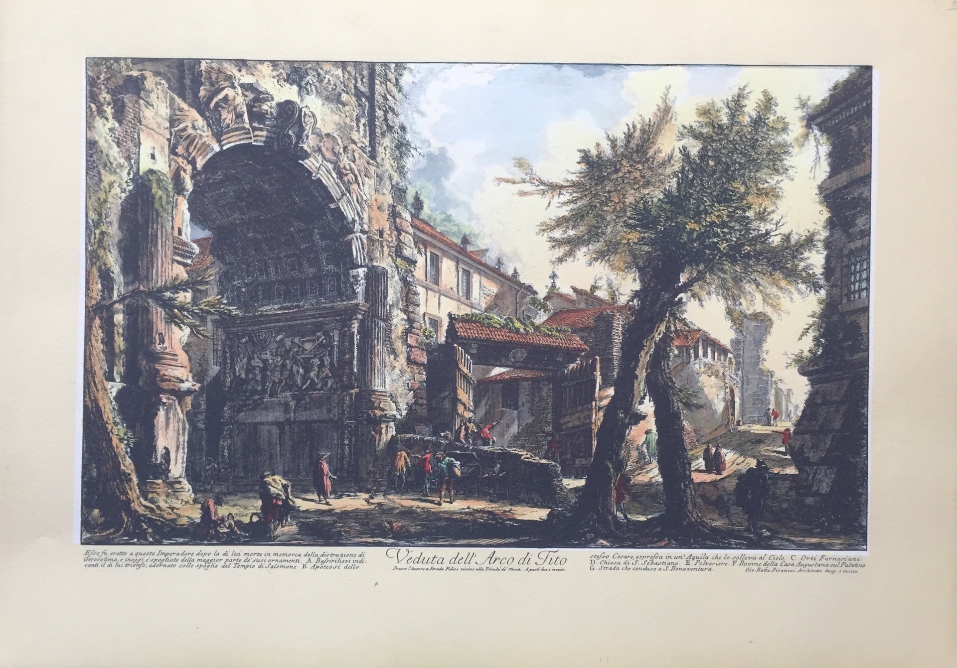Ansicht des Titusbogens - Piranesi-Druck